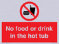 PV7930: No Food or drink in the hot tub