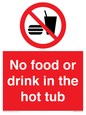 PV7930: No Food or drink in the hot tub