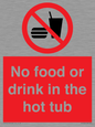 PV7930: No Food or drink in the hot tub