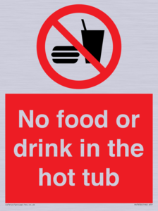 PV7930: No Food or drink in the hot tub