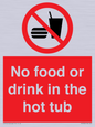 PV7930: No Food or drink in the hot tub