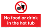 PV7930: No Food or drink in the hot tub