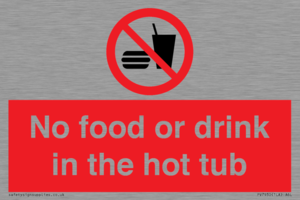 PV7930: No Food or drink in the hot tub