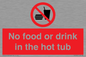 PV7930: No Food or drink in the hot tub