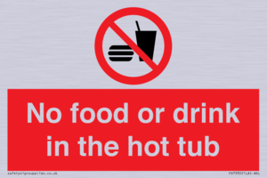 PV7930: No Food or drink in the hot tub
