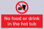 PV7930: No Food or drink in the hot tub