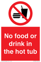 PV7930: No Food or drink in the hot tub