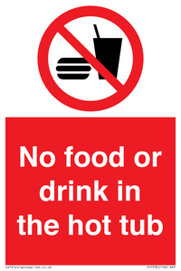 PV7930: No Food or drink in the hot tub