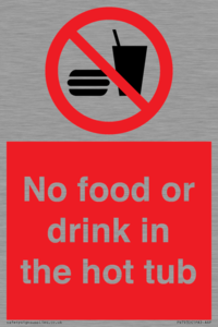 PV7930: No Food or drink in the hot tub