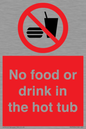 PV7930: No Food or drink in the hot tub