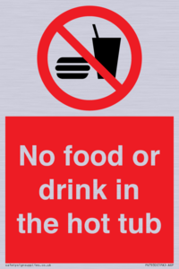 PV7930: No Food or drink in the hot tub