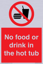 PV7930: No Food or drink in the hot tub