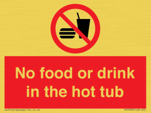 PV7930: No Food or drink in the hot tub