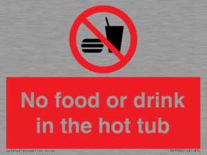 PV7930: No Food or drink in the hot tub
