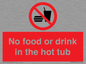PV7930: No Food or drink in the hot tub