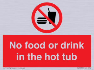 PV7930: No Food or drink in the hot tub