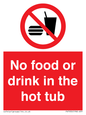 PV7930: No Food or drink in the hot tub