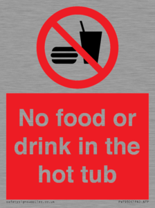PV7930: No Food or drink in the hot tub