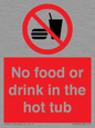 PV7930: No Food or drink in the hot tub