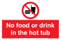 PV7930: No Food or drink in the hot tub