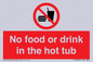 PV7930: No Food or drink in the hot tub