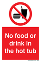 PV7930: No Food or drink in the hot tub