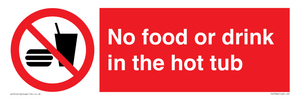 PV7930: No Food or drink in the hot tub