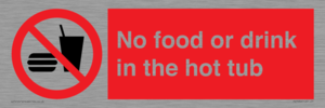 PV7930: No Food or drink in the hot tub