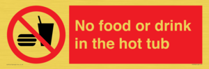 PV7930: No Food or drink in the hot tub