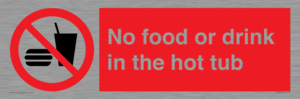 PV7930: No Food or drink in the hot tub