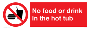 PV7930: No Food or drink in the hot tub