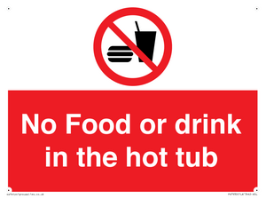 PV7930: No Food or drink in the hot tub