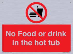 PV7930: No Food or drink in the hot tub