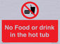 PV7930: No Food or drink in the hot tub
