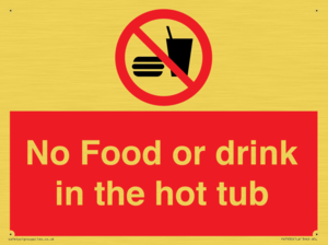 PV7930: No Food or drink in the hot tub