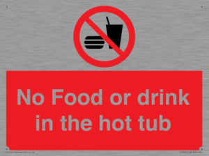 PV7930: No Food or drink in the hot tub