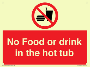 PV7930: No Food or drink in the hot tub