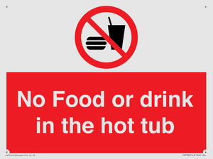 PV7930: No Food or drink in the hot tub