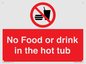 PV7930: No Food or drink in the hot tub