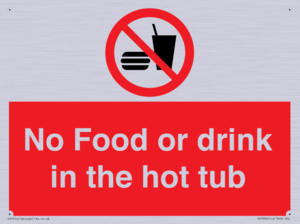 PV7930: No Food or drink in the hot tub