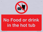 PV7930: No Food or drink in the hot tub