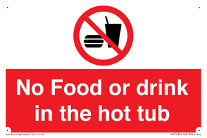 PV7930: No Food or drink in the hot tub