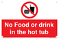 PV7930: No Food or drink in the hot tub