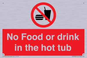 PV7930: No Food or drink in the hot tub