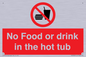PV7930: No Food or drink in the hot tub