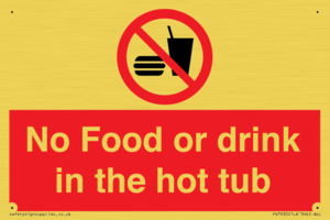 PV7930: No Food or drink in the hot tub