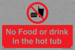 PV7930: No Food or drink in the hot tub
