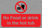 PV7930: No Food or drink in the hot tub
