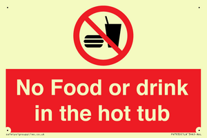 PV7930: No Food or drink in the hot tub