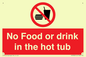PV7930: No Food or drink in the hot tub